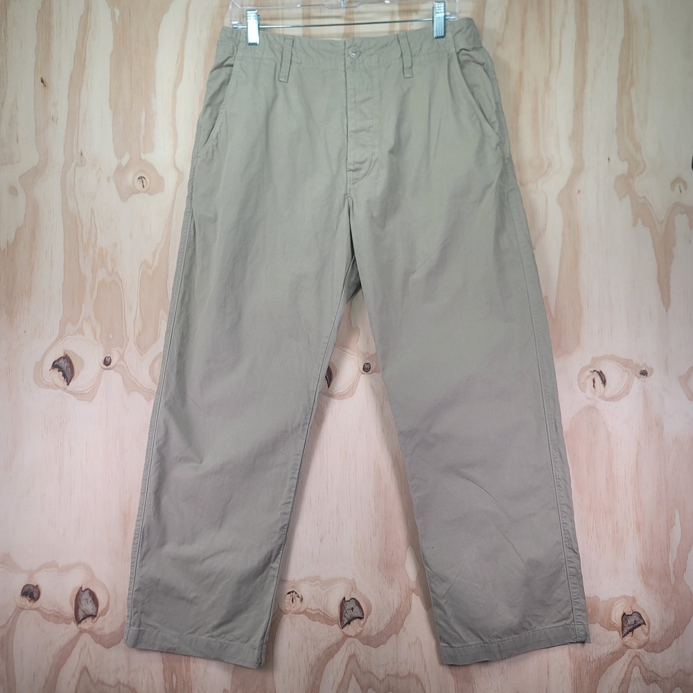 Save Khaki United SKU Mens 31 Chino Pants Tan Cotton Button Fly Made in USA